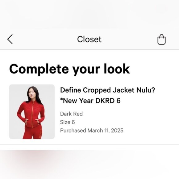 Lululemon Define cropped Jacket, Nulu.Red.Limited edition Lunar New Year. - Picture 16 of 16